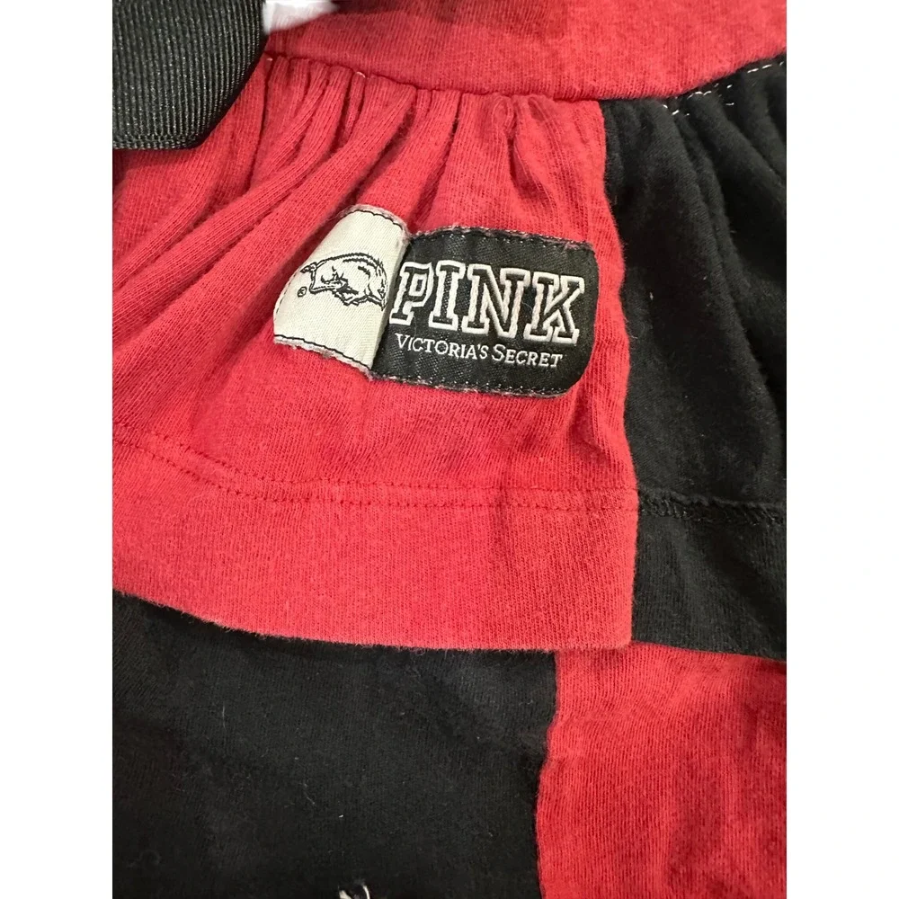 Victoria's Secret Pink HOGS Sequin Dog Dress Pet Outfit Red Black‎ Bow